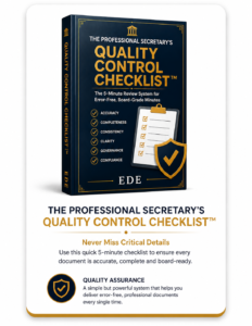 The Quality Control Checklist cover